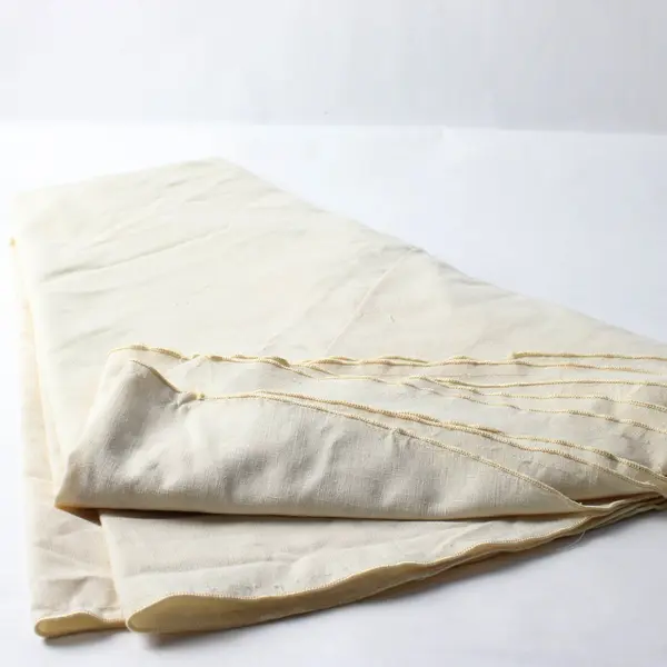 Beige Round Linen Blend Tablecloth 100 Inch Dining Event Decor