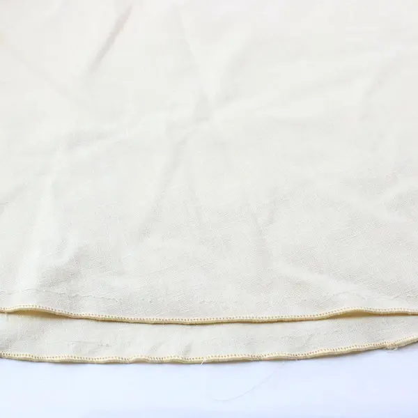 Beige Round Linen Blend Tablecloth 100 Inch Dining Event Decor