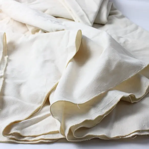 Beige Round Linen Blend Tablecloth 100 Inch Dining Event Decor