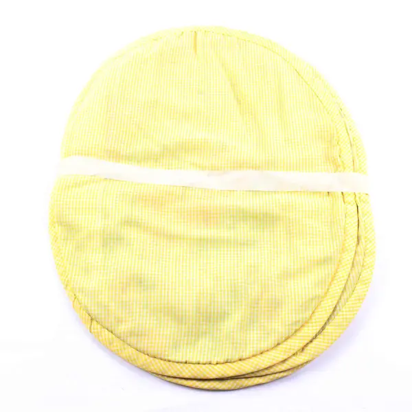 Lot of 3 Fruit & Flower Yellow Plaid Trim Oval Placemats Table Decor 18''