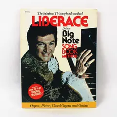 Liberace Deluxe Big Note Songbook Method 1985 Organ Piano Chord Organ Guitar