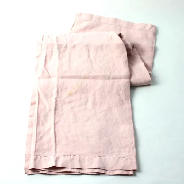 Pink Linen Tablecloth 40 x 40 Inch Square Spring Dining Decor