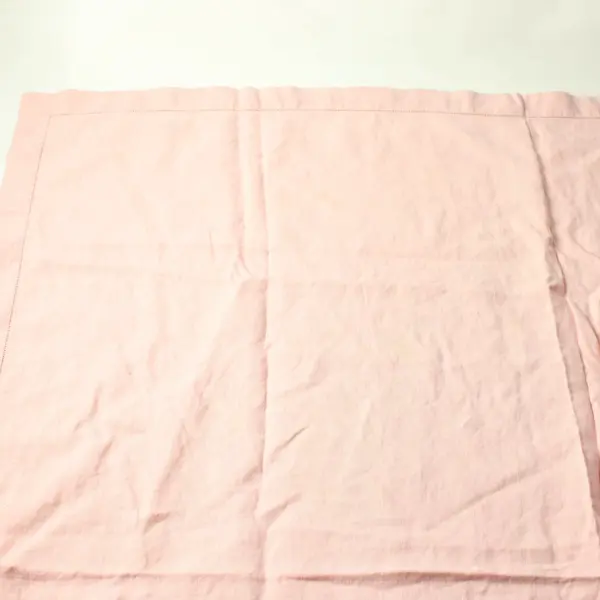 Pink Linen Tablecloth 40 x 40 Inch Square Spring Dining Decor