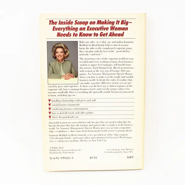 No-Nonsense Management Tips for Women Paperback Jeanette Reddish Scollard