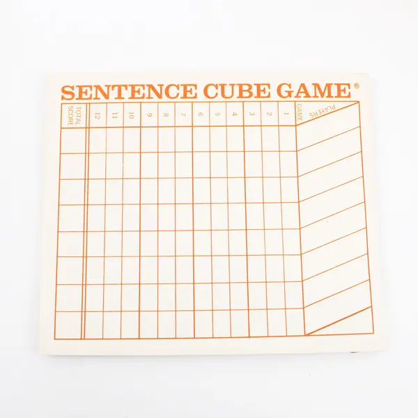 1971 Selchow & Righter Scrabble Sentence Cube Game Board Game
