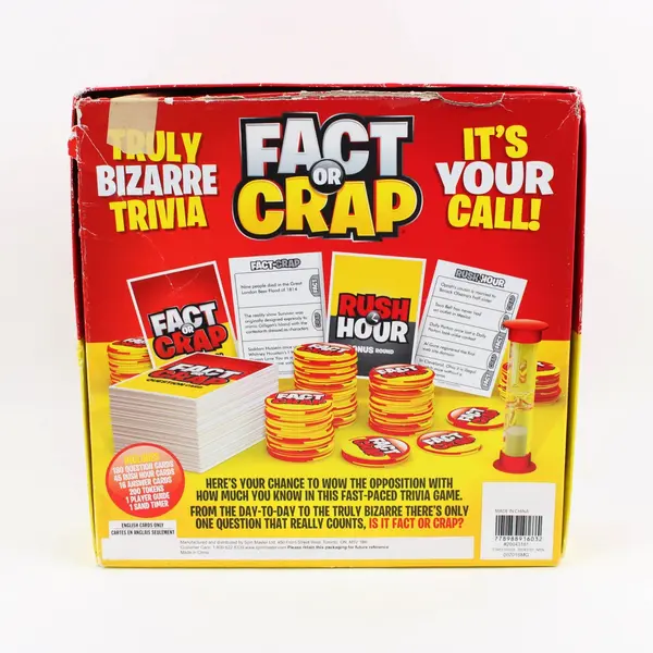 Spin Master Fact or Crap Trivia With Attitude Board Game Ages 12+