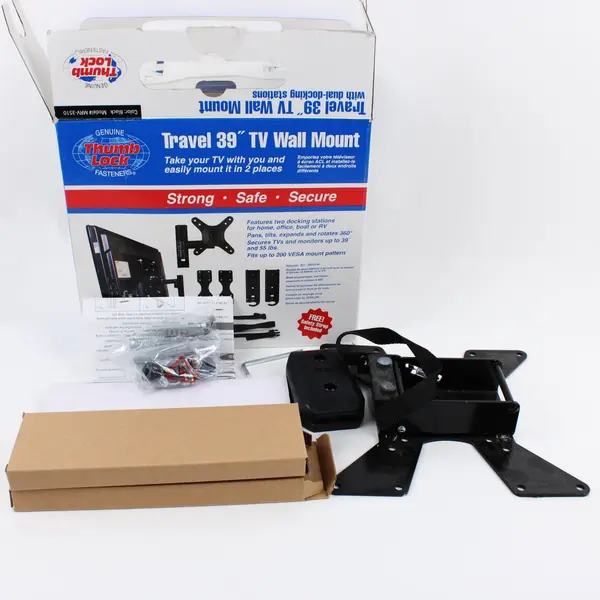 Thumb Lock Travel 39" TV Wall Mount MRV-3510 Tilt Swivel VESA RV