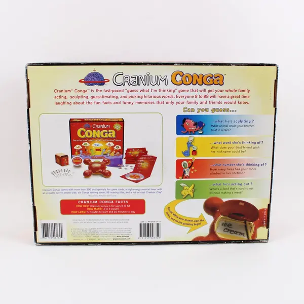 Cranium Conga Family Board Game Guess What I'm Thinking 3-6 Players Ages 8-88