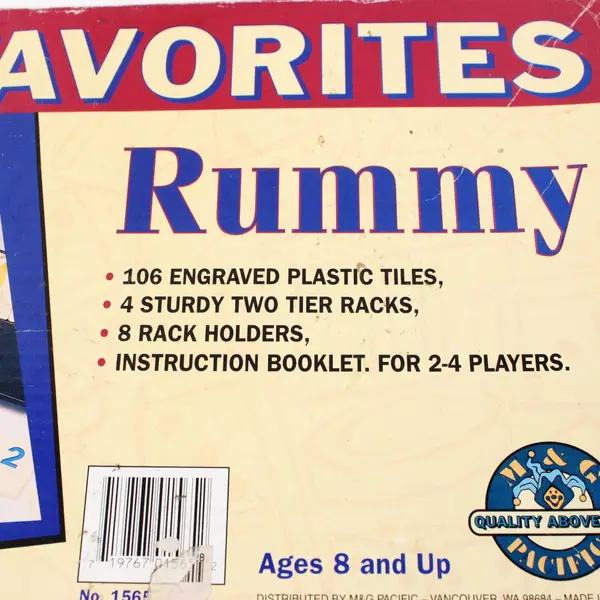 M&G Pacific Game Favorites Rummy Tile Game No. 1565 Vintage 1999