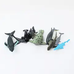 Lot of 10 Unbranded Sea Creature Figures: Fish, Whales & Seals