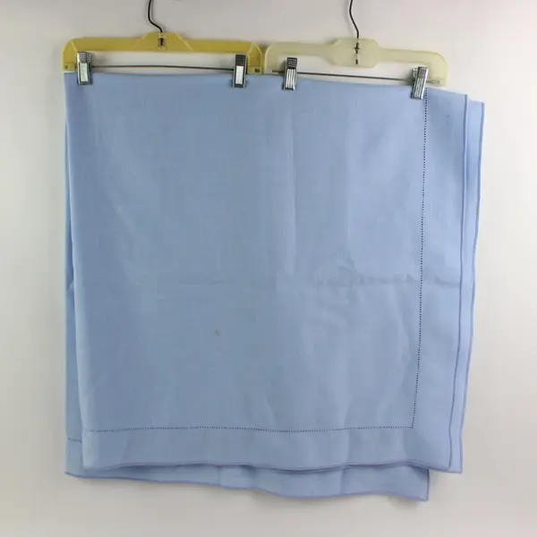 Blue Square Synthetic Linen-Like Tablecloth 50x50 Inch Pre-Owned
