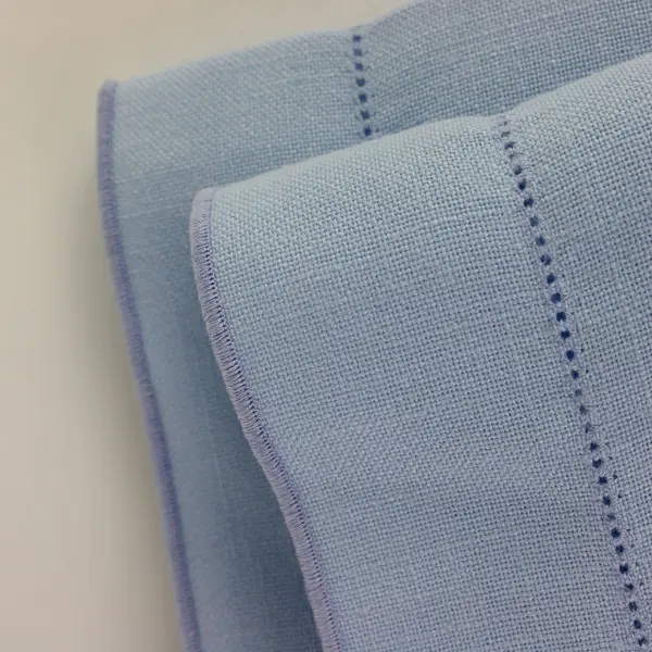 Blue Square Synthetic Linen-Like Tablecloth 50x50 Inch Pre-Owned