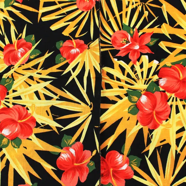 Black Tropical Floral Cloth Napkins Set of 6