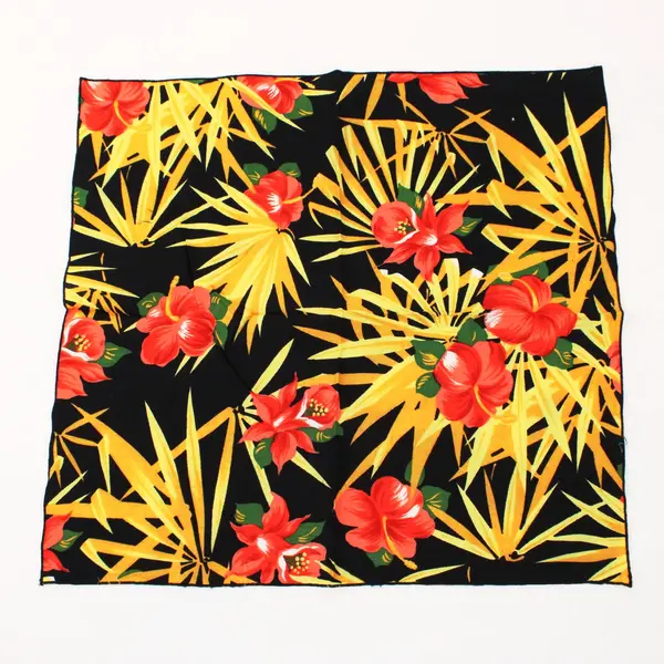 Black Tropical Floral Cloth Napkins Set of 6