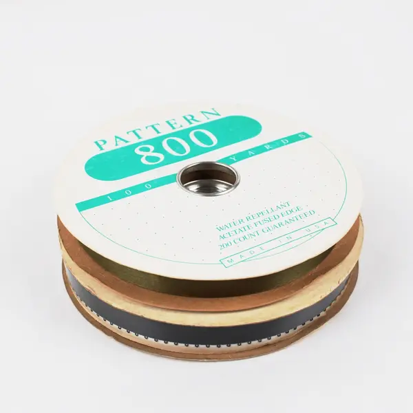 C&G Lot of 2 Polyester Satin Ribbon Rolls Olive Green Black White Loop Trim