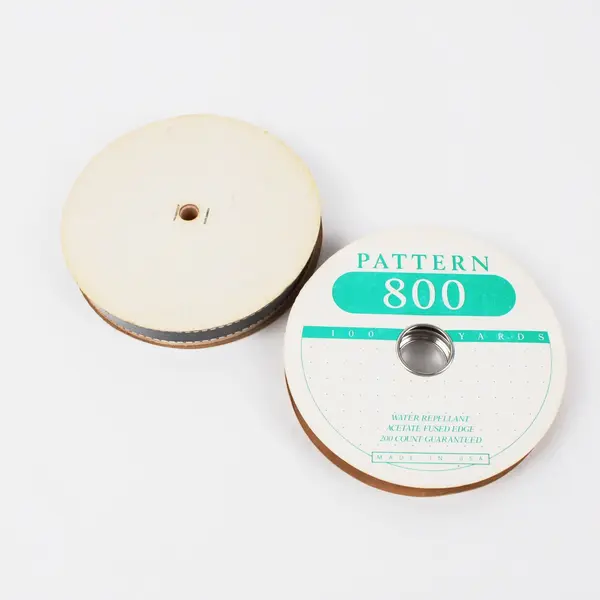 C&G Lot of 2 Polyester Satin Ribbon Rolls Olive Green Black White Loop Trim