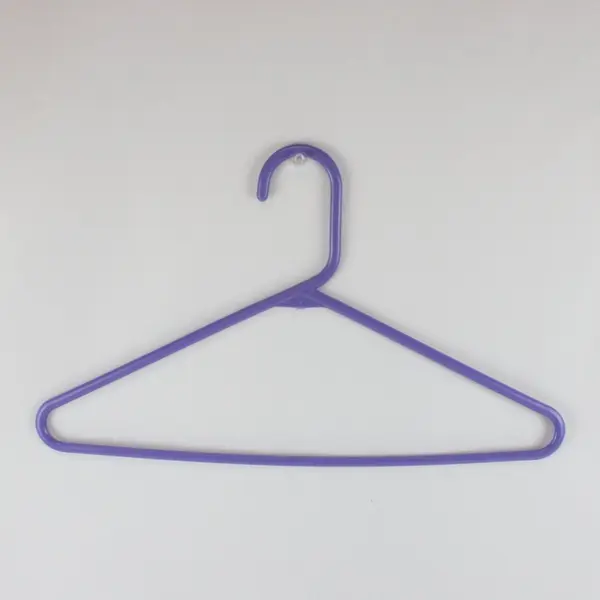 Lot of 10 Plastic Clothes Hangers Purple Blue Pink Teal Closet Organizer