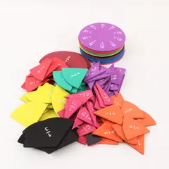 Lot of Magnetic Foam Fraction Circles Homeschool Math Manipulatives