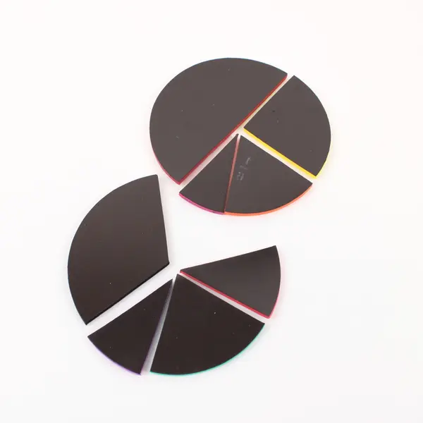 Lot of Magnetic Foam Fraction Circles Homeschool Math Manipulatives
