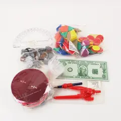 Mixed Lot of Math Manipulatives MAC020 MAC021 Plastic Compass Clear Protractor