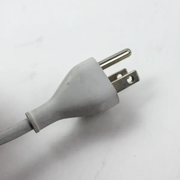 Apple-Style White Power Adapter Extension Cable 3-Prong Plug Untested