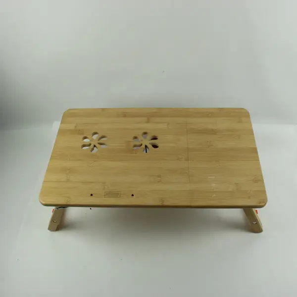 Unbranded Bamboo Portable Laptop Lap Desk Ventilated Wood Tray 21.5 x 13.5