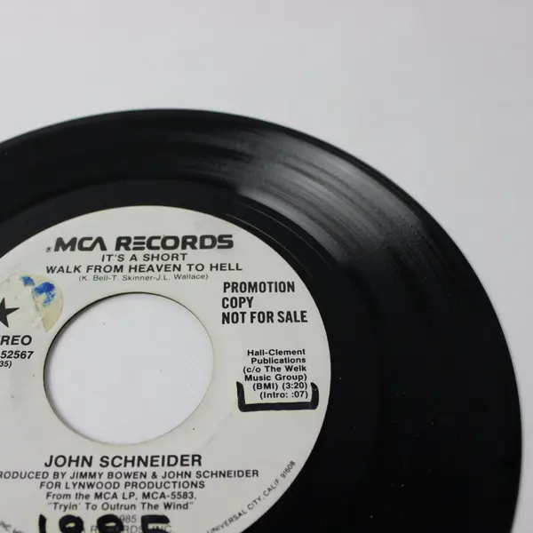 John Schneider It's A Short Walk From Heaven To Hell MCA 7" Promo Stereo
