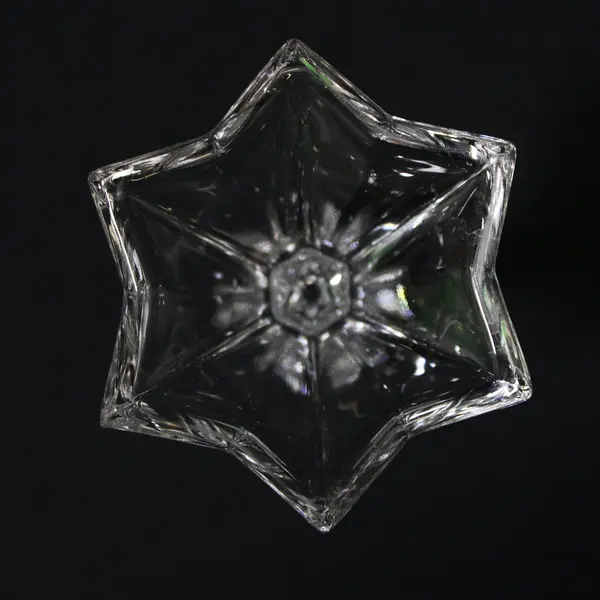 DePlomb 24% Lead Crystal Star Shaped 4 in Taper Candle Holder