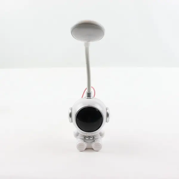 Astronaut LED Desk Lamp White Space Figure Flexible Neck Tested