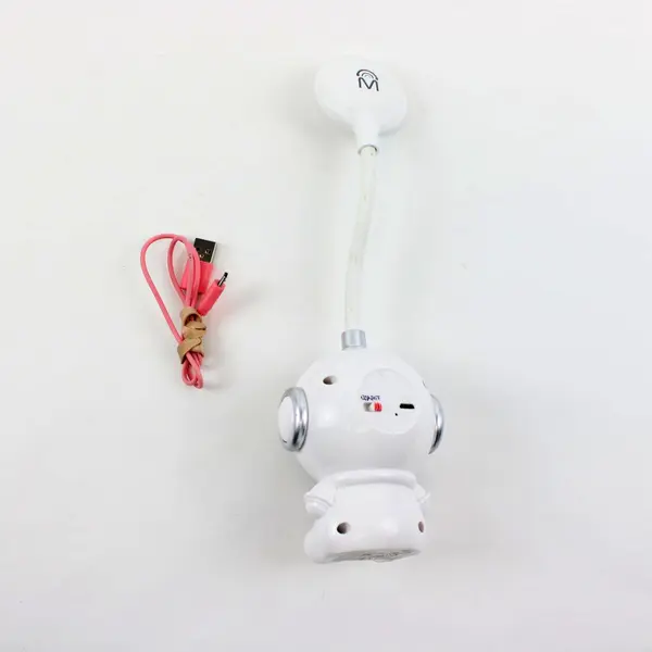Astronaut LED Desk Lamp White Space Figure Flexible Neck Tested