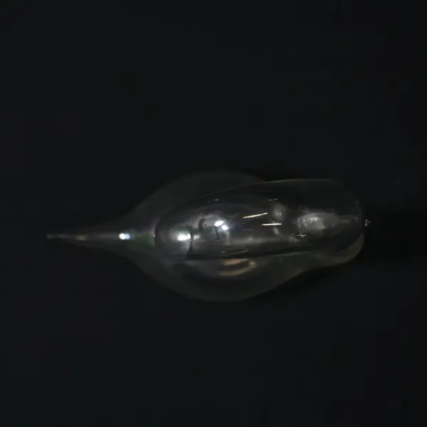 Hand Blown Clear Glass Swan Bud Vase 6.5 Inch