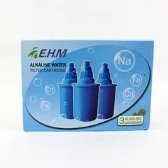 EHM Alkaline Water Filter Cartridges 3-Pack Sealed Unused Opened Carton