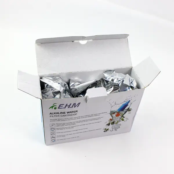 EHM Alkaline Water Filter Cartridges 3-Pack Sealed Unused Opened Carton