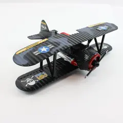 Military Biplane Toy Black Camouflage Skull Graphics Sound Effects