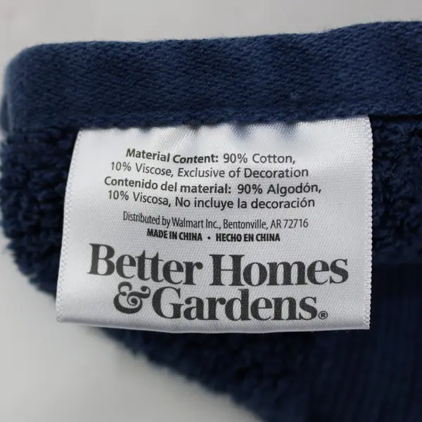 Better Homes & Gardens M1VLP1028 Navy Blue Bath Towel 54.5 x 29.5"