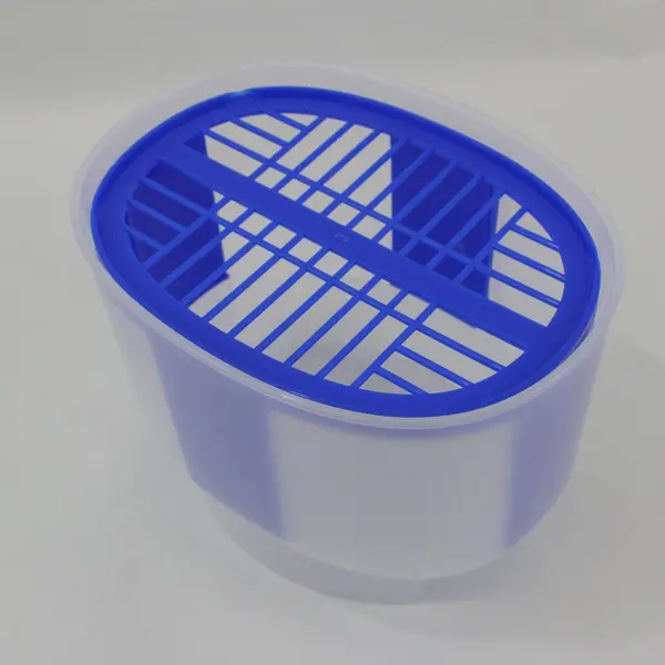 Baby Better Breader Bowl Batter Shaker with Blue Lid and Handles