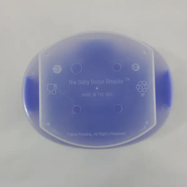 Baby Better Breader Bowl Batter Shaker with Blue Lid and Handles