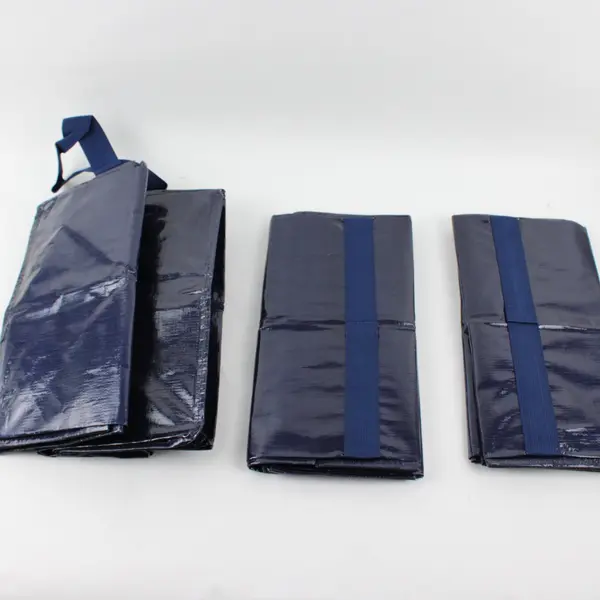 Lot of 3 Heavy Duty Moving Storage Bag Clothes Linens Blankets Zipper Handles