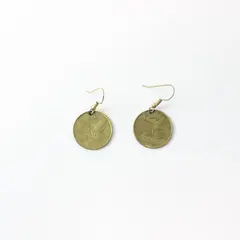 Philippines 25 Sentimos Butterfly Coin Dangle Earrings Pair
