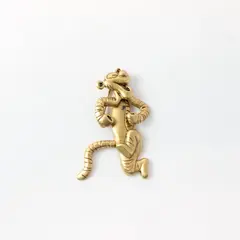 Disney Tigger Gold Tone Brooch Pin 2.25in Collectible