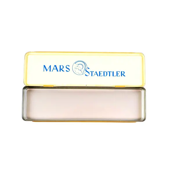 Staedtler Mars Empty Metal Pencil Tin Case Gold Tone Border