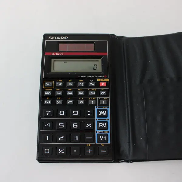 Sharp EL-520S Solar Scientific Calculator LCD Display Used