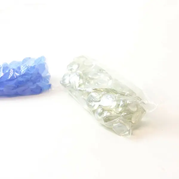 2 Bags Flat Glass Marbles Light Blue & Clear Vase Filler Craft 1.6 lb