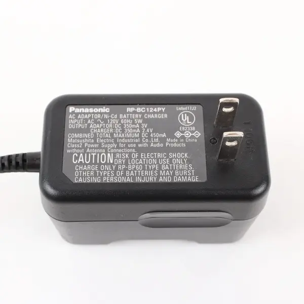 Panasonic RP-BC124PY AC Adapter Ni-Cd Battery Charger RP-BP60
