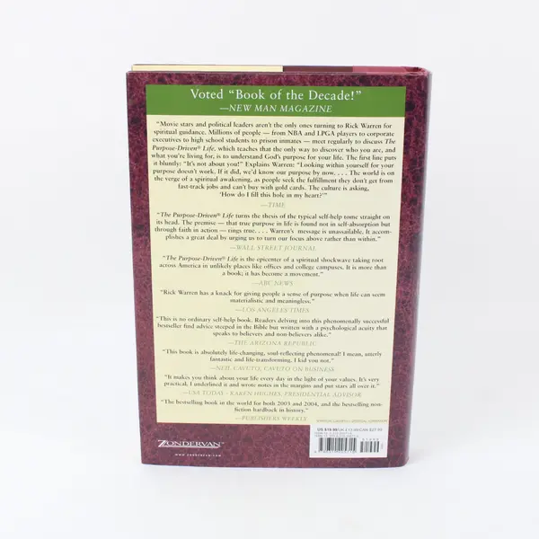Rick Warren The Purpose Driven Life Hardcover What on Earth Am I Here For?