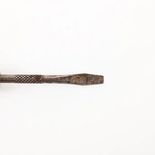 Wood Handle Ratcheting Screwdriver 6.5in Used Hand Tool