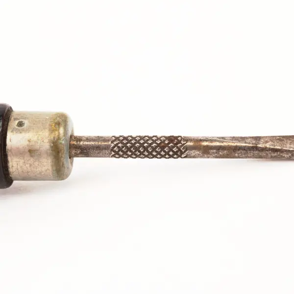 Wood Handle Ratcheting Screwdriver 6.5in Used Hand Tool