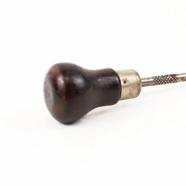 Wood Handle Ratcheting Screwdriver 6.5in Used Hand Tool