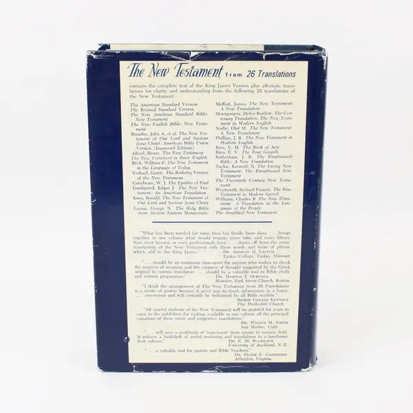The New Testament From 26 Translations Curtis Vaughan Hardcover Book