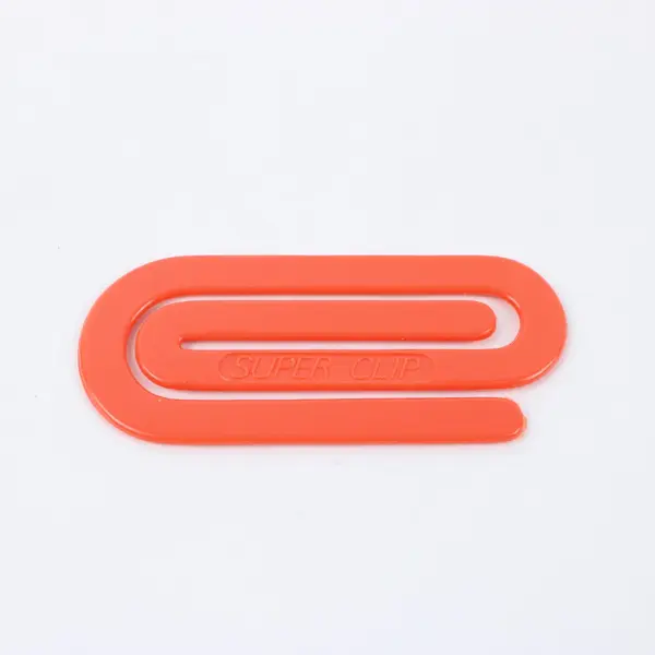 Pair Super Clip Bookmarks Plastic Yellow Orange Jumbo